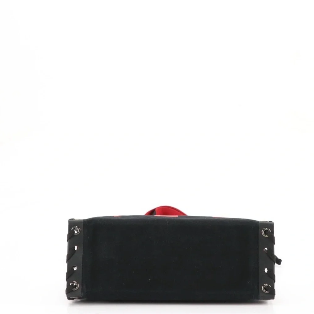 Christian Louboutin Cabalace Printed Canvas Tote Bag with Lace-Up Detailing
